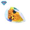 Huagang Gema Forma de Pera Color AB Zircón Fondo Puntiagudo Piedra Nudista Forma de Gota Gema Sintética Anillo Anillo Joyería
