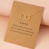 Collar de cadena con tarjeta de Amazon, nuevo y popular en Europa y América, collar clásico de doble círculo con dos anillos circulares para mujer