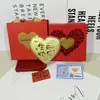 Pastel Corazón de Oro Puro 999, Regalo de San Valentín, Te Amo con Todo Mi Corazón, Princesa, Que Te Enriqueces