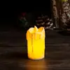 Vela Digital Simulada, Boca Ondulada, Vela Falsa Chorosa e Luminosa, Decoração de Natal, Luz Noturna Atmosférica