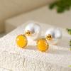 Regalo para Mamá Aretes de Plata Aretes de Plata Esterlina 925 para Mujeres Nuevo Estilo Aretes de Lujo Ligero de Alta Gama, un Par para Uso Dual