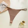 Tanga con Estampado de Leopardo de Comercio Exterior para Mujer Bikini Talla Grande Sexy de Tiro Bajo Sin Costuras Correa Fina Tanga Hilo en T Erótico