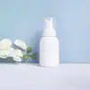 Novo Produto Frasco de Espuma Branca para Pet 300ml Frasco Cilíndrico Transparente Frasco de Mousse de Aminoácidos Frasco com Bomba Espumante Escova de Silicone