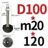Varilla Niquelada Taza de Pie de Nylon Tornillo Accesorios de Perfil de Aluminio Soporte de Pie de Ajuste Direccional Tornillo para Piso M8-M24