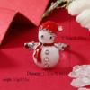 Nuevo Año nuevo joyería navideña creativa de dibujos animados anillo para niños muñeco de nieve alce árbol de Navidad copo de nieve anillo