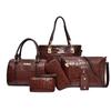 Bolsa Transversal com Padrão de Crocodilo Tendência Atacado de Malas Conjunto de Seis Peças Bolsa Grande Compre Um Leve Cinco Grátis Bolsa Feminina Nova Bolsa Feminina de Couro Patente Europeu e Americano
