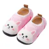 Zapatos Calcetín de Piso de Invierno para Niños y Niñas, Zapatos de Casa Suaves Antideslizantes de Suela Blanda para Interiores, Zapatos de Algodón Aislados con Cobertura en el Talón