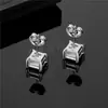 Pendientes Cuadrados de Moda Europea y Americana Súper Brillantes de Circonita, Acero Inoxidable 316 Incrustados de Diamantes, Pendientes de Lujo Ligero de Venta Caliente Transfronteriza
