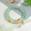 Pulseira de Múltiplos Círculos de Jade Dongling Natural Pulseira de Abóbora de Jade Dongling Pulseira de Corrente de Lã Multi-círculos para Joias de Homens e Mulheres