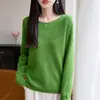 26 Novo Suéter de Tricô Feminino de Outono com Gola Redonda, Camisa Básica Feminina Solta em Tricô Trançado