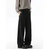 Calça casual de cor sólida estilo vintage old money para homens, nova tendência de primavera e outono marca cleanfit calça de perna reta