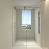 Fornecimento Exclusivo Transfronteiriço: Box de Banho Reto Sem Moldura Porta de Vidro Deslizante Divisória Porta de Banheiro Atacado Vidro Temperado