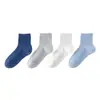 Calcetines 100% Algodón para Hombres, Mujeres y Niños, Transpirables, Absorbentes de Sudor, Calcetines Deportivos Sin Costuras, Malla Fina, Calcetines Antibacterianos para Estudiantes, Calcetines Infantiles Clase A