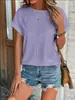 Nueva Estación Independiente de Amazon Ebay Verano Europeo y Americano Nuevo Color Puro Manga Corta Corte Casual Camisa Cruzada Spot Transfronterizo
