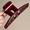Presilha de Tubarão Vermelho de Angola, Presilha Grande para Cabelo Espesso, Acessório de Cabelo Simples e Elegante, Presilha de Garra para a Parte de Trás da Cabeça