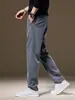Novidade de Outono Calças Casuais Masculinas Tendência Slim Fit Versátil Perna Reta Pequena Leve Business Casual Calças Masculinas