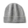 Gorro de Punto de Cachemira Engrosado para Hombre, Gorro Versátil de Color Sólido, Turbante Casual, Gorro Frío para Ciclismo al Aire Libre