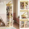 Contenedor de almacenamiento de juguetes para niños de gran capacidad, contenedor transparente de exhibición de pie para almacenamiento de peluches, estante de almacenamiento Jellycat