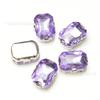 Colorido retangular de vidro orelha garra mão costura broca D garra não-gancho roupas sapatos bolsa decoração cristal diy prego cola diamante