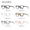 Nuevos Lentes Tr90 Anti-Luz Azul 2318 para Hombre y Mujer Retro Planos Montura Redonda Transfronteriza Gafas de Computadora Simples