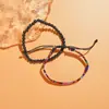 2022 Nuevo Pulsera Tejida Estilo Bohemio Combinación de Piedra Volcánica de Lava para Hombres Pulsera Hecha a Mano de Tela Vintage