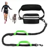 Novo conjunto de bolsa de cintura esportiva para corrida de animais de estimação transfronteiriça, coleira retrátil refletiva para passeios de cachorro ao ar livre, em estoque para atacado