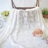 Tela de Cortina Blanca con Adorno de Encaje de Malla Fondo para Fotografía de Bodas Falda para Mesa de Comedor Tela para Ropa