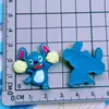 Accesorios de resina con diseño de animal de dibujos animados brillante, puntada, bailando, aplaudiendo, para cuerda de pelo, pasador, funda de teléfono, parche