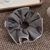 Estilo Coreano Tela de Alta Gama Bloque de Color Borde Recortado Liga para el Pelo Tipo Intestino Grueso para Mujer Elegante Moño Cola de Caballo Cuerda para el Pelo Flor para el Pelo Accesorios para el Cabello