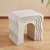 Mesa de centro estilo europeu Wave Entrada Banco para troca de sapatos Decoração de piso Quarto Banco de maquiagem Sofá Mesa lateral Sala de estar Mesa de centro Combinação