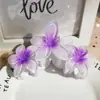 Grampo de tubarão flor de ovo de três pétalas Headdress de combinação de férias na praia do Havaí Grampo de pegar flor de cinco pétalas Acessórios de cabelo do mesmo estilo da rede