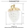 Color Fresco Pequeño Fresa Cereza Acero Titanio DIY Colgante de Collar Cuentas de Arroz Amor Pendientes Colgantes de Acero Inoxidable para Mujer