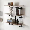 Industrial Retro Tubería de Agua Arte de Hierro Una Palabra Ángulo Recto de 90 Grados loft Estante de Almacenamiento Partición de Capa Soportes para Estanterías