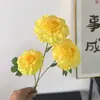 Nova Flor Artificial Dragão de Três Cabeças Carpa Koi Peônia Decoração de Casamento Flor de Seda Ornaments de Decoração para Casa Flor de Peônia Koi