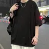 Camiseta Masculina de Verão 2026 Céu Estrelado, Corte Solto, Manga Curta, Seda Gelada, Nova Tendência Estilo Americano, Pulôver de Meia Manga