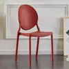Silla de Comedor Moderna Simple de Plástico Respaldo Redondo para Adultos Tienda de Té con Leche Mesa y Silla para Comedor del Hogar Combinación Estilo ins