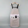 Fabricante Moda Creativa Hogar Rayas Impermeable y a Prueba de Aceite Delantal Limpieza Cocina Delgado Verano Delantal Venta al por Mayor