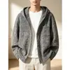 Moletom cardigã com capuz para homens, tendência outono e inverno, amigo da pele, respirável, corte casual solto, jaqueta top tie-dye masculina