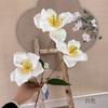 Flor artificial tipo tulipán de pétalos de solapa de 3 cabezas tulipán plano flor decorativa para sala de estar flor alta para camino de boda arreglo floral alto flor artificial