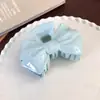 Grampo de Cabelo Grande Estrela de Cinco Pontas Azul Creme Francês Mordedor Doce Versátil para Parte de Trás da Cabeça Grampo de Cabelo para Mulheres