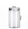 Tarro Sellado para Dulces y Snacks Diámetro Grande Transparente Tarro Cilíndrico Sellado Tarro de Plástico para Alimentos Tarro de Plástico Transparente
