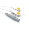 Cable de Clip para Oreja de Fisioterapia para Dormir de Alta Calidad 2 Pines Remo Macho a Sr+Abs Blanco Cable de Clip para Oreja con Pieza de Algodón