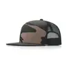 Gorra de Malla Camuflaje Color Bloqueo Verano Exterior Personalizada Gorra Trucker Richardson Gorra de Béisbol de Siete Paneles con Visera Plana