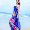 Bufanda de Seda con Protección Solar, Versátil para Tomar Fotos, Toalla de Playa, Chal Largo para Aire Acondicionado, Bufanda de Gasa, Bufanda para el Cuello y Protector de Cuello