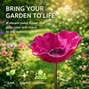 Nuevo Producto Palo de Jardín de Flor de Metal Hecho a Mano Alimentador de Pájaros de Flor de Metal Hecho a Mano