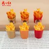 Novo Conjunto de Lanches Crocantes de Coco, Brinquedos de Comida, Materiais Artesanais para Casa de Bonecas, Acessórios de Resina Cola de Creme DIY, Pingentes para Celular