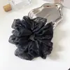 Scrunchie de Poá Macio e Fofo Estilo Coreano para Mulheres, Prendedor de Cabelo Grande Moderno e Elegante, Acessório de Cabelo para Coque Multicamadas