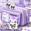 Estojo Transparente Kuromi Kuromi Grande Capacidade Roxo Alto Valor Multifuncional Papelaria para Alunos do Ensino Fundamental e Médio Estojo