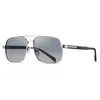 Óculos de Sol Quadrados de Metal Estilo Piloto para Homens Alta Qualidade TAC Polarizado Óculos de Moda com Lentes de Proteção UV