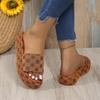 Comercio Exterior 2024 Verano Nuevo Sandalias de Cuña de Talla Grande Europeas y Americanas con Suelas Gruesas Sandalias de Moda para Mujer con Puntera Redonda